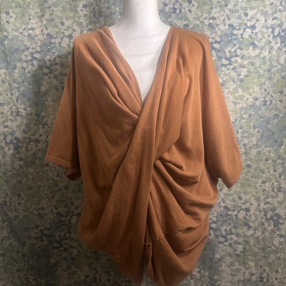 Savvi Sweaters - SAVVI Serena Cross Over Top OSFM